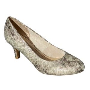 Lifestride Women’s Taupe Vegan Leather Snakeskin PARIGI Pump NEW WITH NO BOX